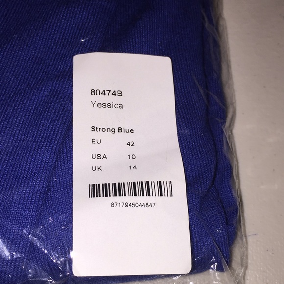 Yest Yessica 80474B Long Cardigan Knit Sweater Strong Blue 10 - Picture 14 of 16